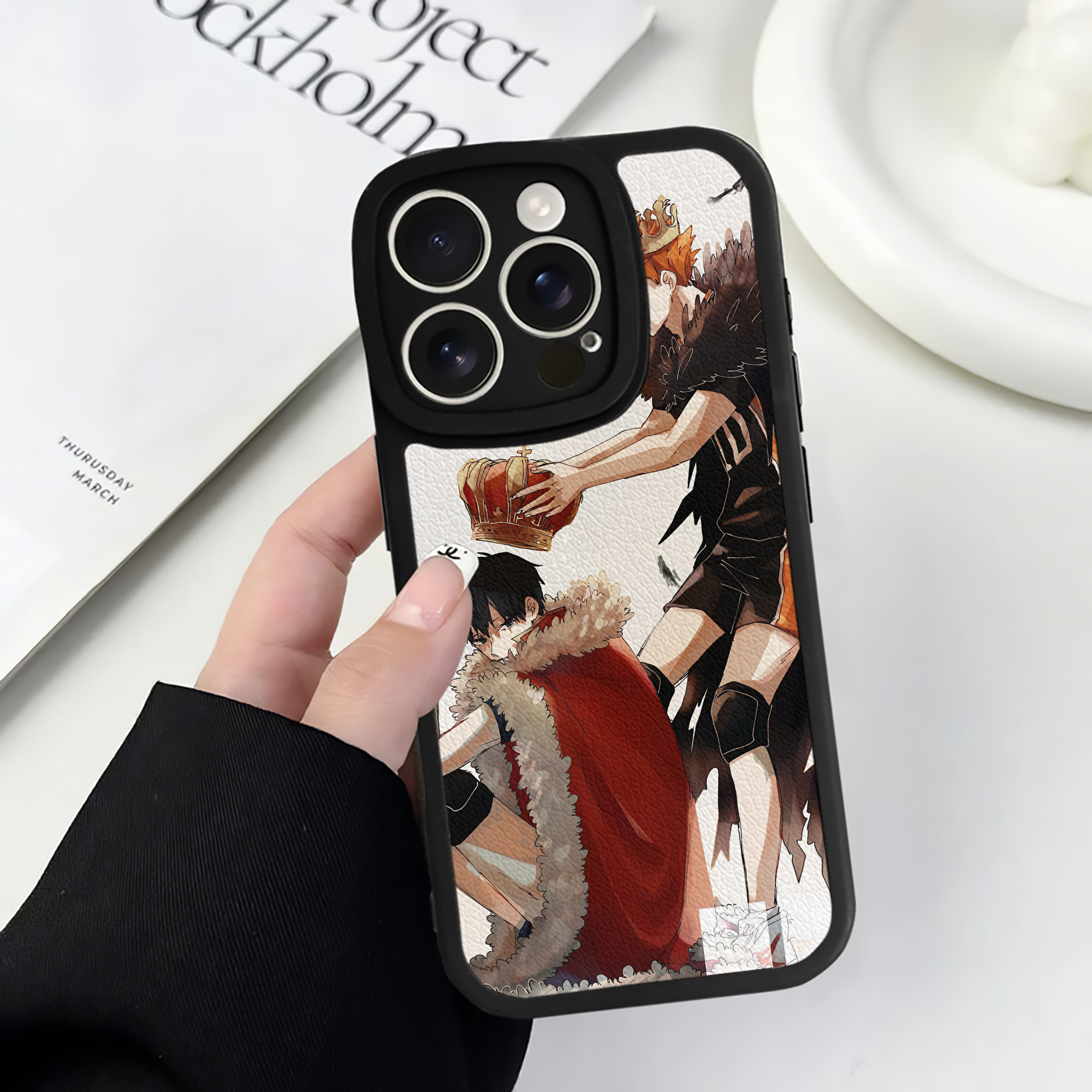 （画像用） ハイキュー!! Haikyu!! 【iPhone 16シリーズ対応】シリコンスマホケース（レザー調） 材質：シリコン
